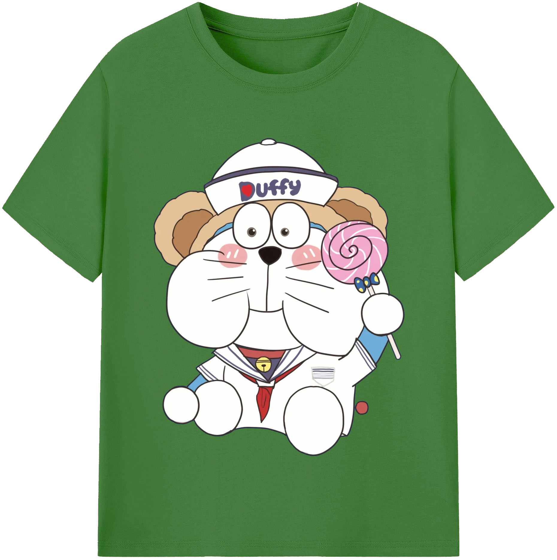 （画像用） ドラえもん Doraemon レディースカジュアルプリントTシャツ（綿100％）